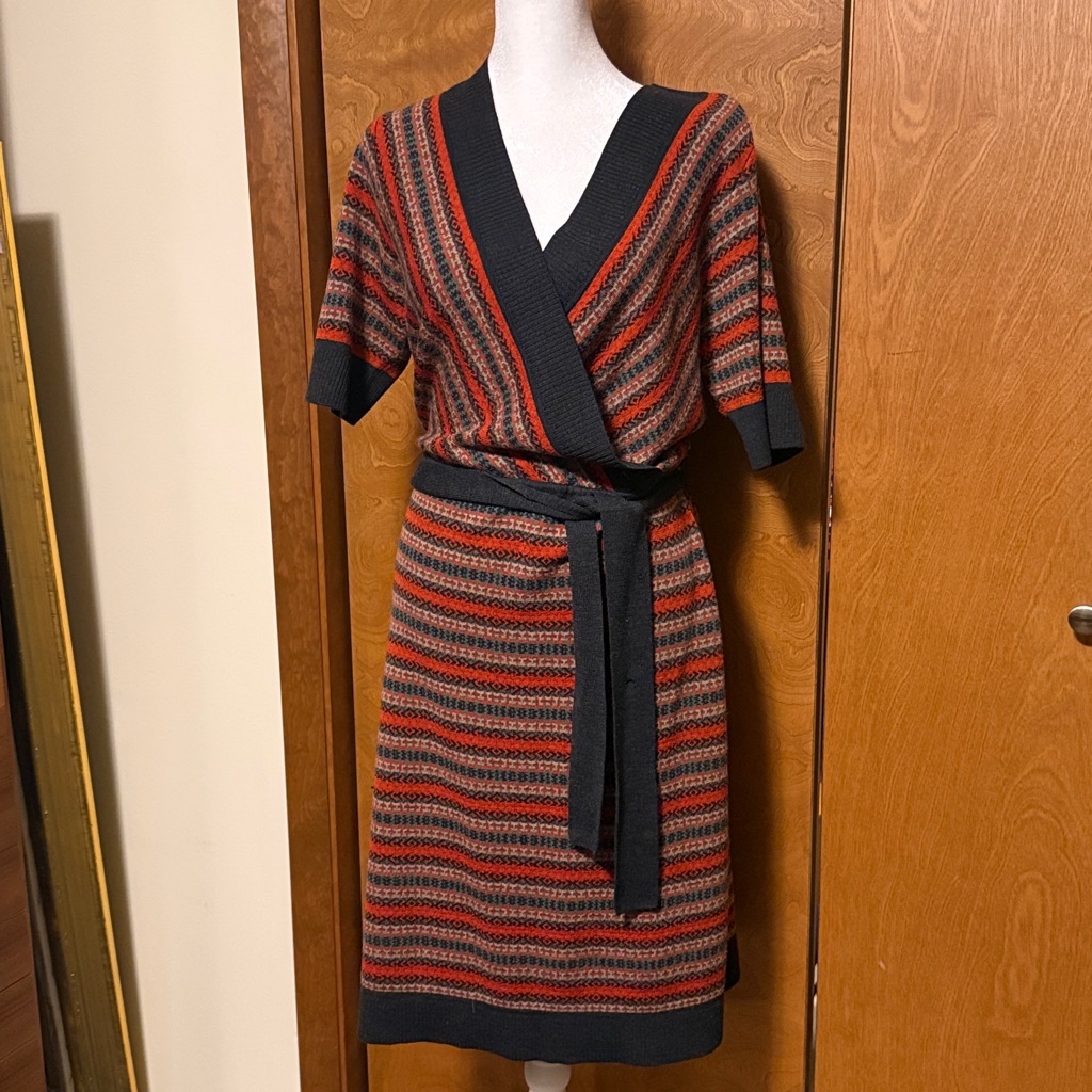 Pendleton Black And Red Patterned Cardigan Dress. New With Tags!